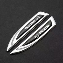 Mazda Zinc Alloy Blade Fender Sticker for 3 6 CX-3 CX-5 CX-30 MX-5 Side Emblem Badge Exterior Decoration Modification Parts gray
