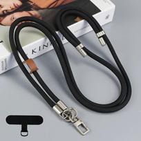 Naujas Madingas Virvelė Sidabrinė Dviguba Sagtis Reguliuojamas Riešo Rankos Crossbody Dirželis Laidas Pakabinti Telefono Dėklą Peties Grandinėlė Raktų Virvelė Other juoda