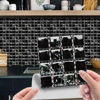 10 vnt. dekoratyvūs lipnūs plytelių lipdukai „pasidaryk pats“ 3D efekto mozaikos lipdukas Nuimamas PVC sienos lipdukas Virtuvės, vonios dekoras