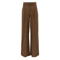 Retro Striped Casual Wide Leg Pants Spring and Summer Women's Fashion Commuting Versatile High Waist Loose Straight Leg Pants L brown