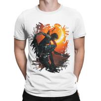 2026 SpringSummer Retro Electronic Decryption Game Lara Character Tomb Relics Sports Fan Gift Short Sleeve Street Style 4XL black