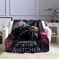 W-Witcher žaidimo Spausdintas pledas Flange Šiltas pledas pikniko pledas Namų kelioninis pledas paklodės Gimtadienio dovana pikniko pledas 80x120cm gray