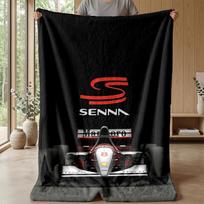 Ayrton Senna spausdintas flanelinis pledas Jaukus, odai draugiškas, šiltas užklotas sofai, lovai, patalpų kasdieniam naudojimui 150x180cm