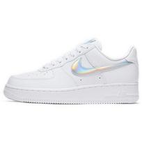 Nike Air Force 1 Low vaivorykštės spalvos Swoosh moteriški sportbačiai Balti CJ1646-100 38.5 white