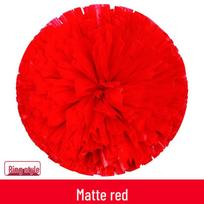 Didelės matinės šokio pomponai su dvipusėmis rankenomis red