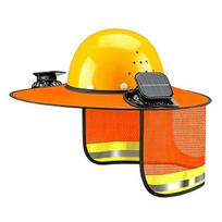 Hat Neck Shield with Helmet Visor Fan Ventilation A oranžinė