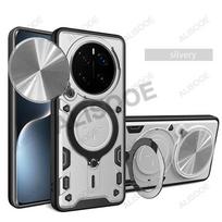 Armor Funda for Honor Magic 7 Pro Case Slide Camera Ring Stand Protection Phone Cover for Honor Magic 7 Pro 5G Shockproof Capa for Honor Magic 7Pro sidabras
