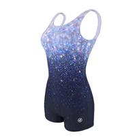 ZOKE Women's One-Piece Flat-Leg Competitive Swimsuit 3XL gray