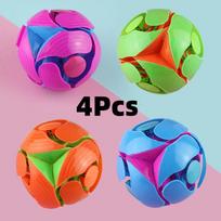 4Pcs Magic Changing Ball Toy Hand Throwing Stress Relief Cube Sensory Decompression Balls for Kids Adults purple