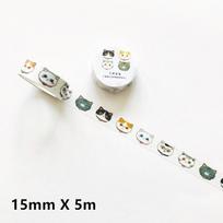 Mielas Kawaii Žavingas Katė Lipnus Popierius Washi Juosta Kaukavimo Juosta PASIDARYK pats Scrapbooking Klijuojama Etiketė white