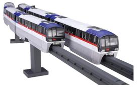 Fujimi Model Konstruktorių serija Tokyo Monorail 2000 Senos dažytos sudėties 1/150 Nr.17 EX-1 6 vagonų (Nedažytas rinkinys) STR-17 EX-1 raudona