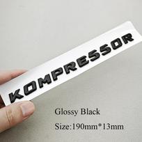 3D KOMPRESSOR Emblema Raidės Benz W203 W204 W211 W210 C SLK Klasei ABS Blizgios Juodos Chromuotos Kamieno Logotipo Lipdukas Priedai white