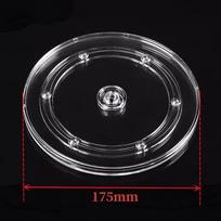 Round Rotating Display Stand Transparent 360-Degree Rotary Table Acrylic Turntable  Jewelries 175mm black