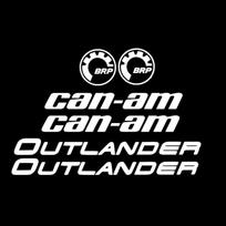 30cm*22cm Klasikinis CAN-AM TEAM Outlander Maverick LOGO BRP Lipdukas Decal Emblemos Apsaugotas nuo saulės Vandeniui atsparus Automobilio lipdukai Auto Custom balta