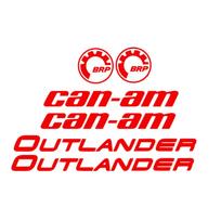 30cm*22cm Klasikinis CAN-AM TEAM Outlander Maverick LOGO BRP Lipdukas Decal Emblemos Apsaugotas nuo saulės Vandeniui atsparus Automobilio lipdukai Auto Custom raudona