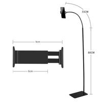 Adjustable Floor-Standing Tablet & Phone Holder for Bedside, Streaming & Shooting black