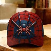 POD spider halloween dark goth street trendy cool baseball cap mysterious retro personality cap adjustable (55-60) brown