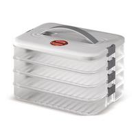Jiabangshou 4-Layer Dumpling Storage Box gray