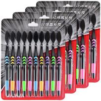 Soft Bamboo Charcoal Nano Toothbrush Black Tooth Brush Dental Personal Teeth Care 20PCS juoda
