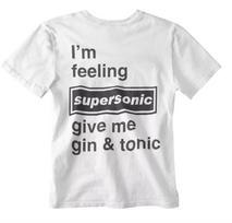 Supersonic Oasis Unisex T-Shirt All Sizes Retro cool Britannia music 90s 00s Unisex T-Shirt M white