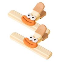Food Sealing Clip Cute Airtight Bag Clips Moisture-resistant Bag Clip Sealers Creative Long Tail Large 2pcs