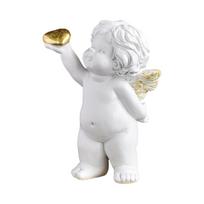 Dervos Imitacijos Gipsas Širdies formos Mažas Angelas Stalo Ornamentas, Stiliaus Charakteris Namų Dekoracija Skulptūra One Size