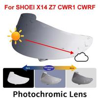 Photochromic Shield Visor Lenses for SHOEI X14 X-14 Z7 NXR CWR1 CWR-1 RF1200 RF-1200 Xspirit3 X-Spirit III X-Fourteen RYD CWR-FSpeed Sensors 6 Photochromic Visor gray