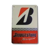 Bridgestone Padangos Skardinis Ženklas Senovinis Padangų Parduotuvės Garažo Dekoravimas aluminum 40x30cm black