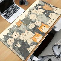 VIKAMA Cartoon Animation Cat Desk Mat Mouse Pad Desktop Game Pad Keyboard Mat Non-Slip Waterproof 30X60CM