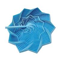 PLA išplėsta sensorinė fidget žvaigždė 3D spausdintas besisukantis spiralinis fidget žaislas su rankenėlėmis Streso mažinimo stalo dekompresijos žaislai blue