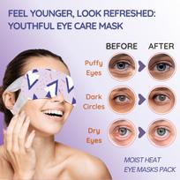 Unwynnd Steam Eye Mask, Eye Mask For Dark Circles & Dry Eyes Relief, Travel-Friendly Self Warming Sleep Mask, Enjoy Relaxing Spa Eye Care, Pack of beige