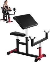 VEVOR Preacher Curl Bench, Strength Training Biceps Machine, Max load 440 LBS Home Gym Equipment, Seated Arm Isolated Barbell Dumbbell Bicep Station