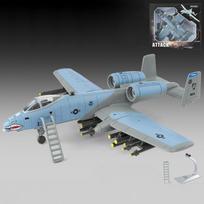 1/72 Thunderbolt II A-10 Warthog Hog Alloy Die Casting Fighting Plane Model New Fighter Model Children's Toy Birthday Gifts Boys gray