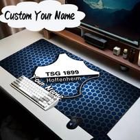 Custom Name Mouse pad Flame And Shield Hoffenheim Mouse Pad Desk Mat, Non-Slip Rubber Backer Pad For Computer Notebook Gaming Mouse Pad Birthday Gift 50cmx100cm