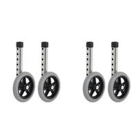 Premium-Walker Wheel, Walker Wheels Replacement 5 Inch, Wheels For Walkers For Seniors 2 Pair, Walker Wheels And Walker Feet