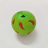 Rabbit Treat Ball Interactive Slow Feeder Toy Bite Resistant Pet Snack Ball for Bunny Guinea Pig Cat Supplies green
