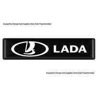 Car Logo Epoxy Sticker for Toyota, Honda, Volkswagen, Lada - Decorative Steering Wheel & Console Sticker black