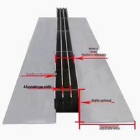 Nerūdijančio plieno lenktas su plyšiais tiesinis drenažo latako dangtelis Stainless Steel Custom Consultation gray