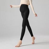 Smėlio spalvos vertikalių dryžuotų nėščiosios tamprės: Liekninantis, Pilvą pakeliantis, Didelio dydžio, Storas rudeniui/žiemai 180 Spring/Autumn No Fleece [18-25°] black