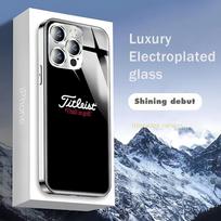 Sportinis Golfo Kamuolys T-Titleists Telefono Dėklas Skirtas iphone 17 16 15 14 13 12 Pro Plus Max Naujas Galvanizuotas Stiklinis Dėklas iPhone Air