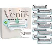 Gillette Venus Satin Care Aloe Kaunuma Apmatojumam Un Ādai, Asmeņi Sieviešu Skuvekļiem, 10 gab 80819615