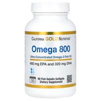 Omega 800 Ultra Concentrated Omega-3 Fish Oil, Kd-Pur Triglyceride Form, Fish Gelatin Softgels, 90 Softgels (1,000Mg per Softgel)