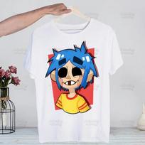 Music Band Gorillaz PUNK ROCK ChakaKhan Noodle Funny T Shirt Men New Casual Short Sleeve Tshirt Homme Manga Unisex T-shirt Tees M blue