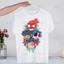 Music Band Gorillaz PUNK ROCK ChakaKhan Noodle Funny T Shirt Men New Casual Short Sleeve Tshirt Homme Manga Unisex T-shirt Tees 2XL white