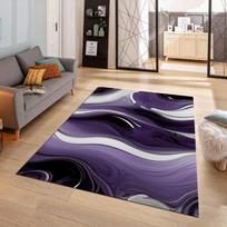 Violetinis bangų rašto kilimas Paprastas meninis pojūtis Svetainė pilna kūrybiškų grindų kilimėlių Namų dekoravimas Durų kilimėlis 40x60cm black