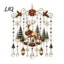 Atpalaiduojantis vėjo varpelių garsas namams, Kalėdinis varpelis, Akrilinis saulės gaudytojas lauko sodui, terasai, Elegantiškos dekoracijos, Festivalių dekoras, Kabinamas kieme 20cm J