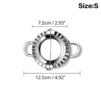 Stainless Steel Dumpling Mould Multi Purpose Dough Cutter DIY Jiaozi Mold Pastry Baking Tool gray