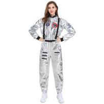 Helovino astronauto piloto kostiumas - kosminis kostiumas kosplėjui ir scenai Small (S) white