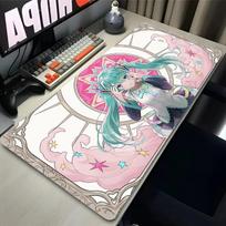 Hatsune Miku Cyberpunk Anime Gaming Mouse Pad NonSlip Rubber Base Desk MatMouse Pad Kawaii Neon Gaming Mousepad PC Gamer 400X800X2MM