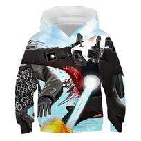 Autumn 3D Game Skibidi Toilet Printing Hoodies For Children Fashion Streetwear Hooded Sweatshirts Harajuku Cool Clothing 160 gray